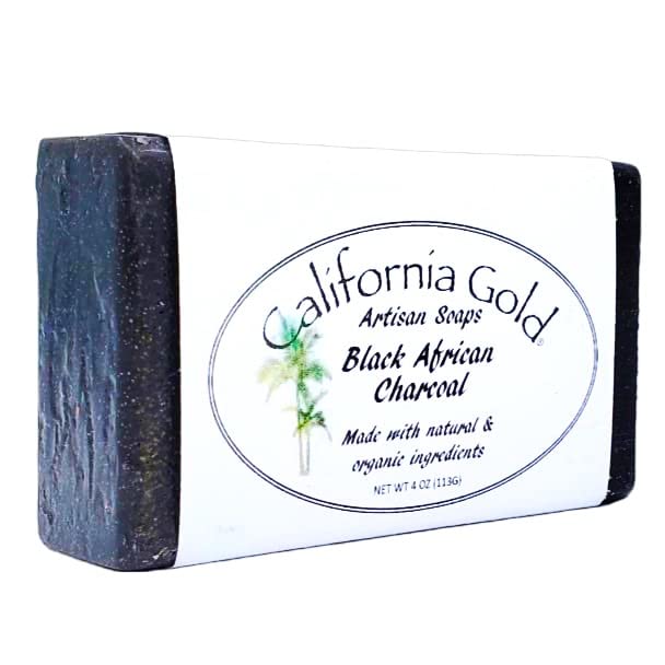 African Black Soap by California Gold Artisan Soaps, 3 -4oz. Bars