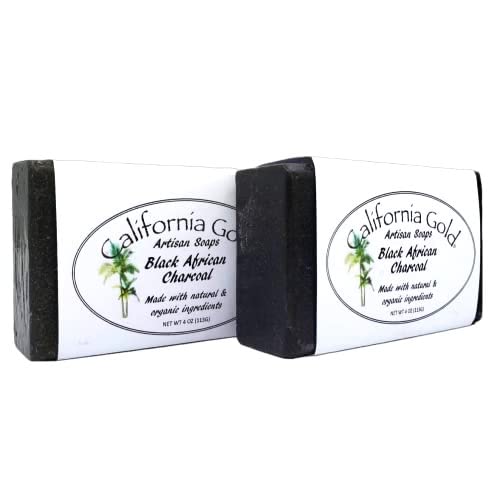African Black Soap by California Gold Artisan Soaps, 3 -4oz. Bars