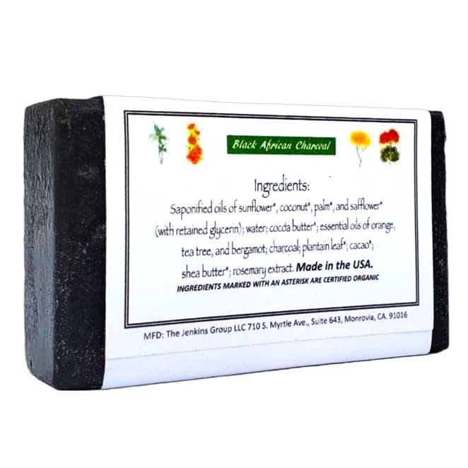 African Black Soap by California Gold Artisan Soaps, 3 -4oz. Bars