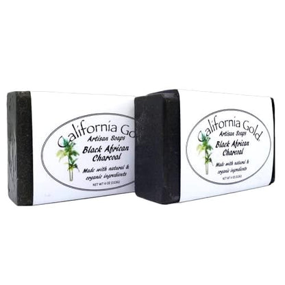 African Black Soap by California Gold Artisan Soaps, 3 -4oz. Bars